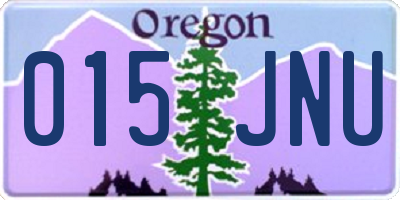 OR license plate 015JNU