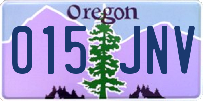 OR license plate 015JNV
