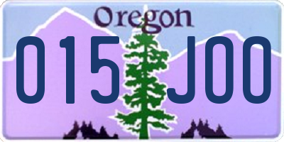 OR license plate 015JOO