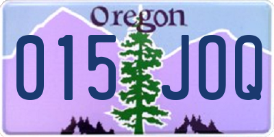 OR license plate 015JOQ