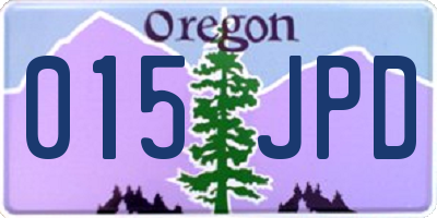 OR license plate 015JPD
