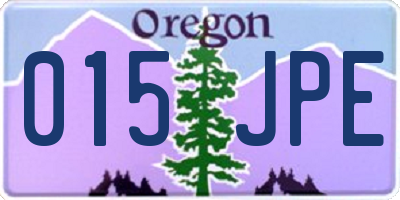 OR license plate 015JPE