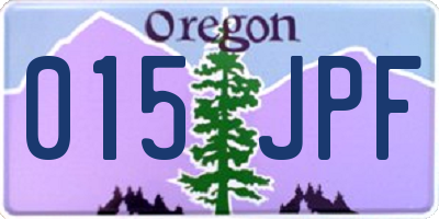 OR license plate 015JPF