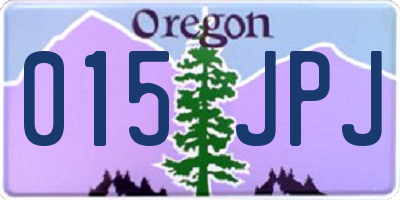 OR license plate 015JPJ