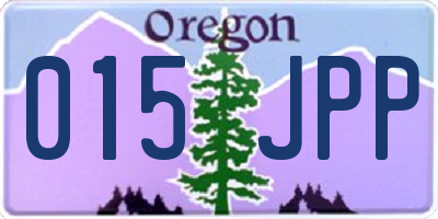 OR license plate 015JPP