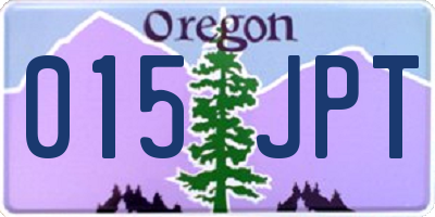 OR license plate 015JPT