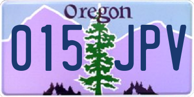 OR license plate 015JPV