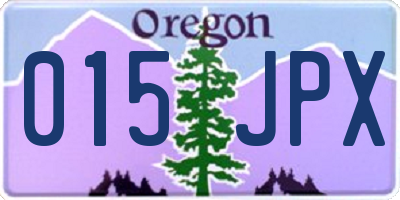 OR license plate 015JPX