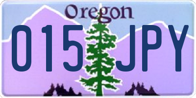 OR license plate 015JPY