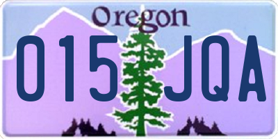 OR license plate 015JQA