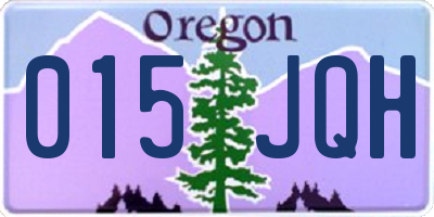 OR license plate 015JQH