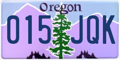 OR license plate 015JQK