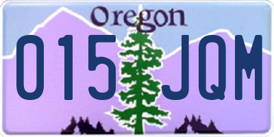 OR license plate 015JQM