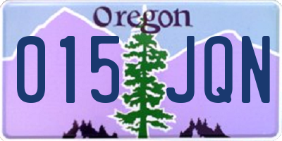 OR license plate 015JQN