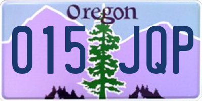 OR license plate 015JQP