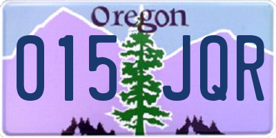 OR license plate 015JQR