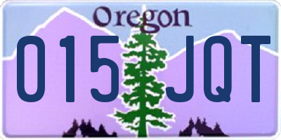 OR license plate 015JQT