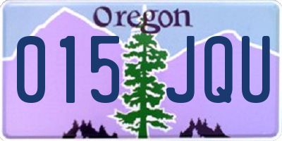 OR license plate 015JQU