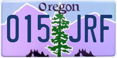 OR license plate 015JRF