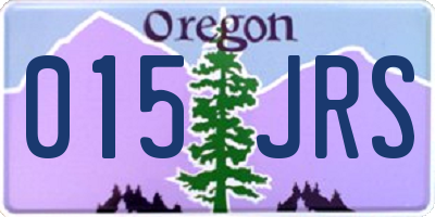 OR license plate 015JRS