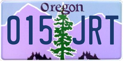 OR license plate 015JRT