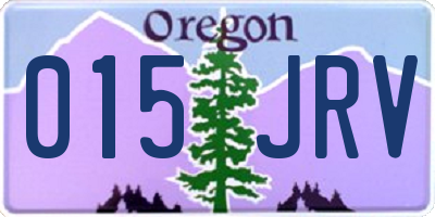 OR license plate 015JRV