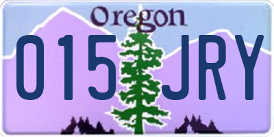 OR license plate 015JRY