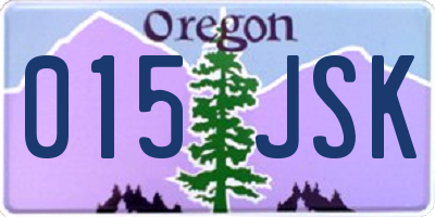 OR license plate 015JSK