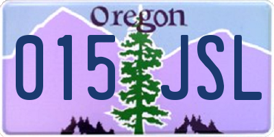 OR license plate 015JSL