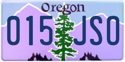 OR license plate 015JSO
