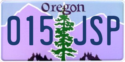 OR license plate 015JSP