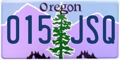 OR license plate 015JSQ