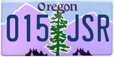 OR license plate 015JSR