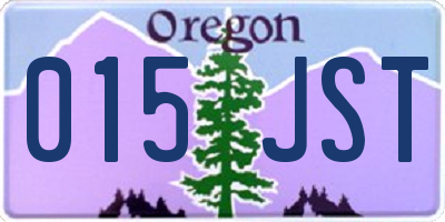 OR license plate 015JST