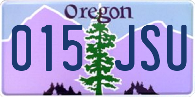 OR license plate 015JSU