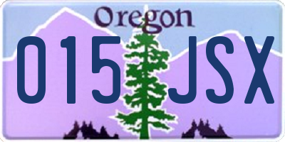 OR license plate 015JSX