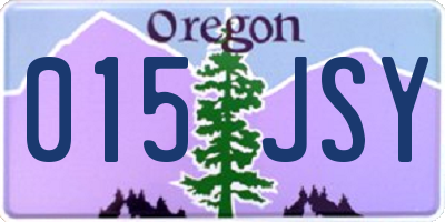 OR license plate 015JSY