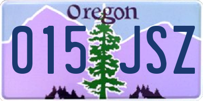 OR license plate 015JSZ