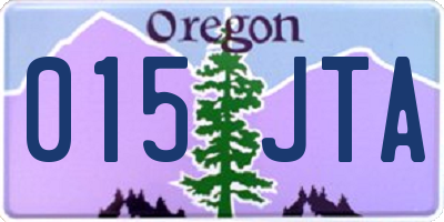 OR license plate 015JTA