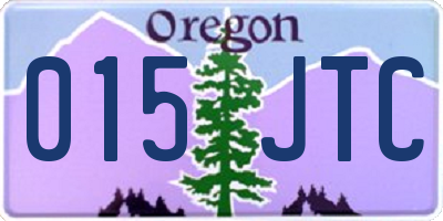OR license plate 015JTC