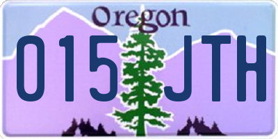 OR license plate 015JTH