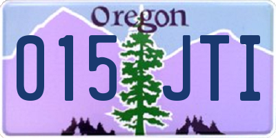 OR license plate 015JTI