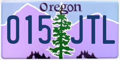 OR license plate 015JTL