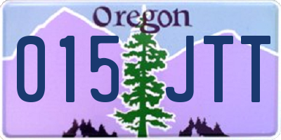 OR license plate 015JTT