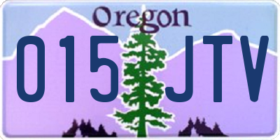 OR license plate 015JTV