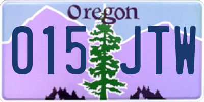 OR license plate 015JTW