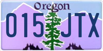 OR license plate 015JTX