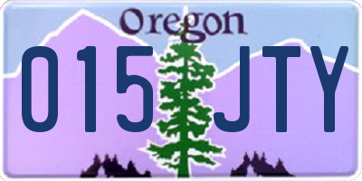 OR license plate 015JTY