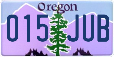 OR license plate 015JUB