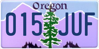 OR license plate 015JUF